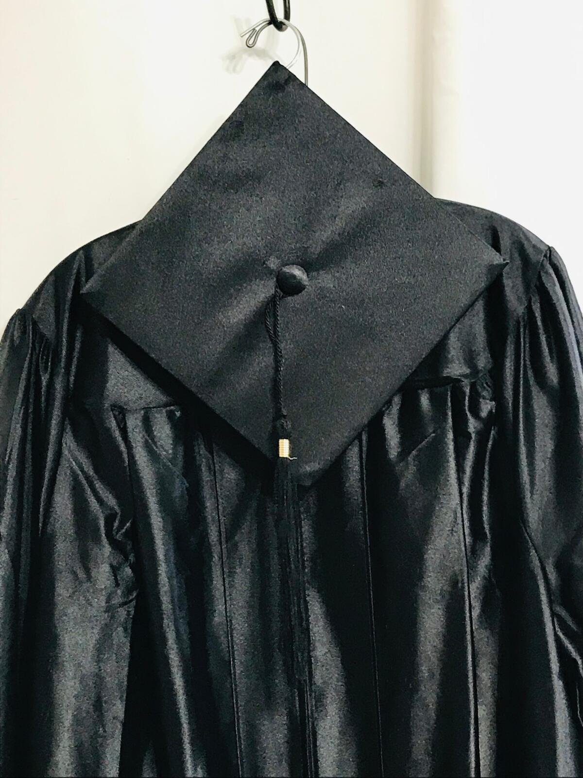 Black Graduation Gown with Cap Adult L / XL