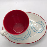 2007 Starbucks Snowman 6oz Cup and Saucer Set