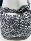 KAVU Black and White Geometric Crossbody Shoulder Bag