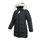 HFX Winter Snow Ski Puffer Coat Black with Faux Fur Lined Hood ladies XS