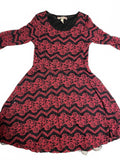 Speechless dress black and red lace girls 10 three-quarter sleeve missing belt
