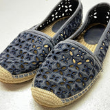 Michael Kors Denim Floral Cutout Espadrille SlipOn Shoes 6.5
