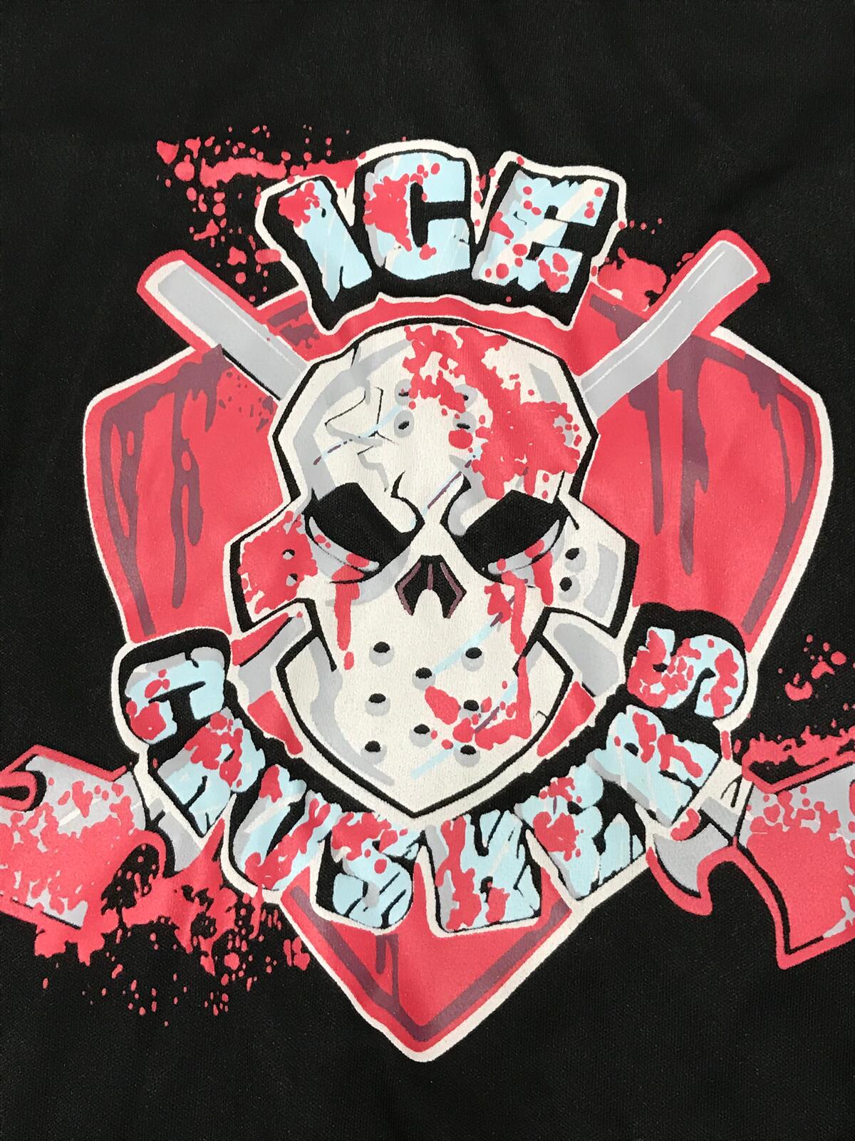 Ice Crushers Hockey Jersey with Skull Mask Youth L