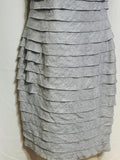 Sleeveless Lace Bodice Tiered Ruffle Knee-Length Dress Women 8