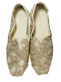 TOMS Cream Floral Embroidered Slip-On Shoes Women 7.5