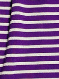 Lands End Kids Dress Long Sleeve Purple with Silver Glitter Stripes Girls 10/12