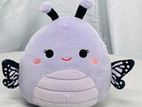 Squishmallows 8" Bibiana Purple Butterfly Lt Wear Damage Freshly Laundered