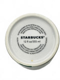 2016 Starbucks Ceramic Travel Mug with Black Lid 12 fl oz