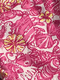 Lilly Pulitzer Pink Yellow Oceanic Pattern Shorts Girls 2-3