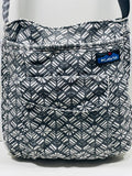 KAVU Black and White Geometric Crossbody Shoulder Bag