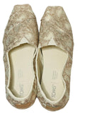 TOMS Cream Floral Embroidered Slip-On Shoes Women 7.5