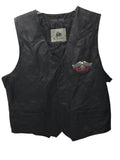 Burk's Bay "Stay Army Special Forces Group" Leather Vest  XL