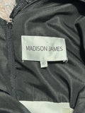 NEW Unaltered Madison James Formal Gown Black Top with Ivory Satin Skirt SZ 10