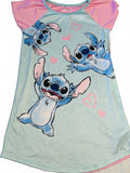 Disney Lilo and stitch summer girls nightgown, cool touch, pink and teal girls 10