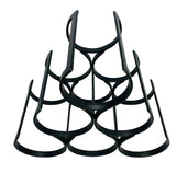 Wine Rack Holds 6 Bottles Black Wire Table Top Pyramid Stack