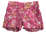 Lilly Pulitzer Pink Yellow Oceanic Pattern Shorts Girls 2-3
