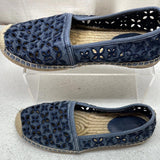Michael Kors Denim Floral Cutout Espadrille SlipOn Shoes 6.5