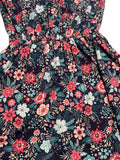 ShoSho girls dress blue floral frilly tank size 10