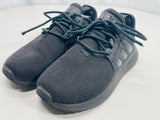 Adidas Sneaker All Black Blackout Mesh Run Shoe Unisex Boys Girls 13K
