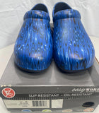 Easy Works Navy Ripple Kris Slip-Resistant Clogs Size 10 M