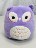 Squishmallows 8" Miranda Purple Owl LT WEAR Freshly Laundered