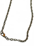 Vintage Gold & Silver Toned Filigree Pendant Necklace with Leaf Charms 15" Chain