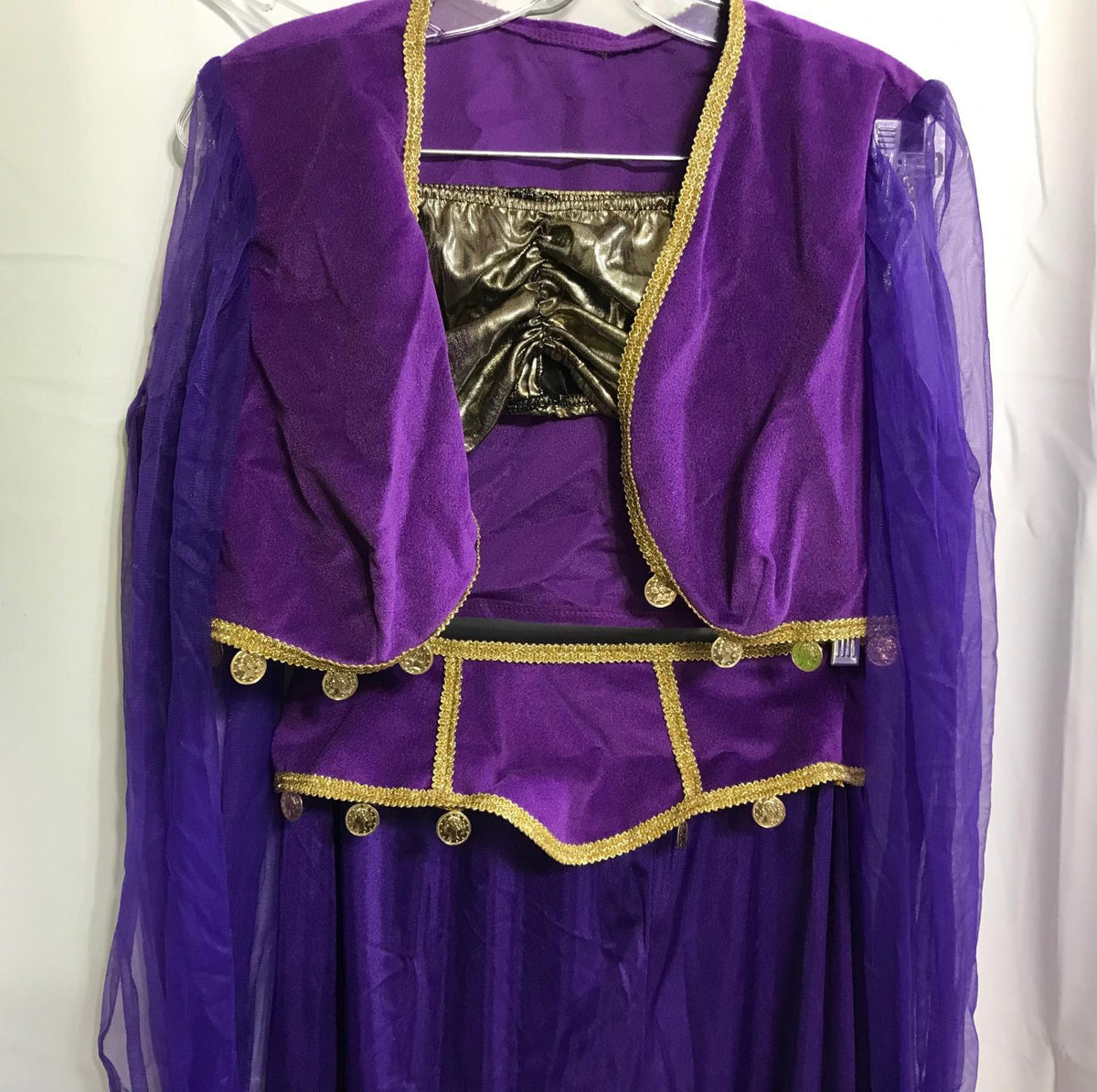 Costume Purple Gypsy with Pants and Gold Trim Ladies M
