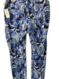 Lilly Pulitzer Dark & Light Blue Floral Print Pants Ladies- 14