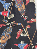 Vintage Jack Nicklaus Golf Print Silk Tie, Men, One Size