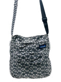 KAVU Black and White Geometric Crossbody Shoulder Bag