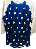 Lularoe Blue and White Swirls Shirt Ladies M