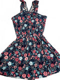ShoSho girls dress blue floral frilly tank size 10