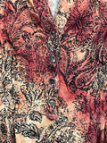 Retro New Directions Long Sleeve Paisley Fall Print Blouse Ladies Size Large
