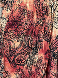 Retro New Directions Long Sleeve Paisley Fall Print Blouse Ladies Size Large