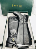 Lauren Ralph Lauren Tall Black Leather Boots Ladies 6B