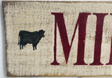 Handmade Wooden Milk & Cream Rustic Farm Decor 30.5" x 6"