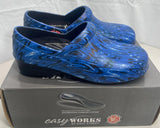 Easy Works Navy Ripple Kris Slip-Resistant Clogs Size 10 M