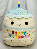 Squishmallows  14" Happy Birthday Cupcake Stain Freshly Laundered