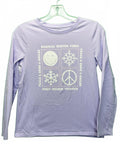 Cat & Jack XL Girls (14) Lilac Long Sleeve Shirt with Magical Winter Vibes Print