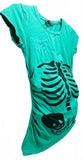 Purpless Maternity Skeleton Graphic Short Sleeve T-Shirt Sm