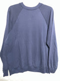Vintage Navy Floral Screen Print Crewneck Sweatshirt Ladies