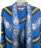 Inca Imports Vintage 1970's Handmade Ecuadorian Blue Poncho