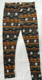 Halloween Themed Juniors Large Gray Leggings with Ghost, Bat