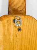 Handmade Wooden Guitar or Violin Shaped Wall Hanging with Storage Cup