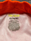 Tek Gear Orange Athletic Shorts with Pink Drawstring Girls XL (14/16)