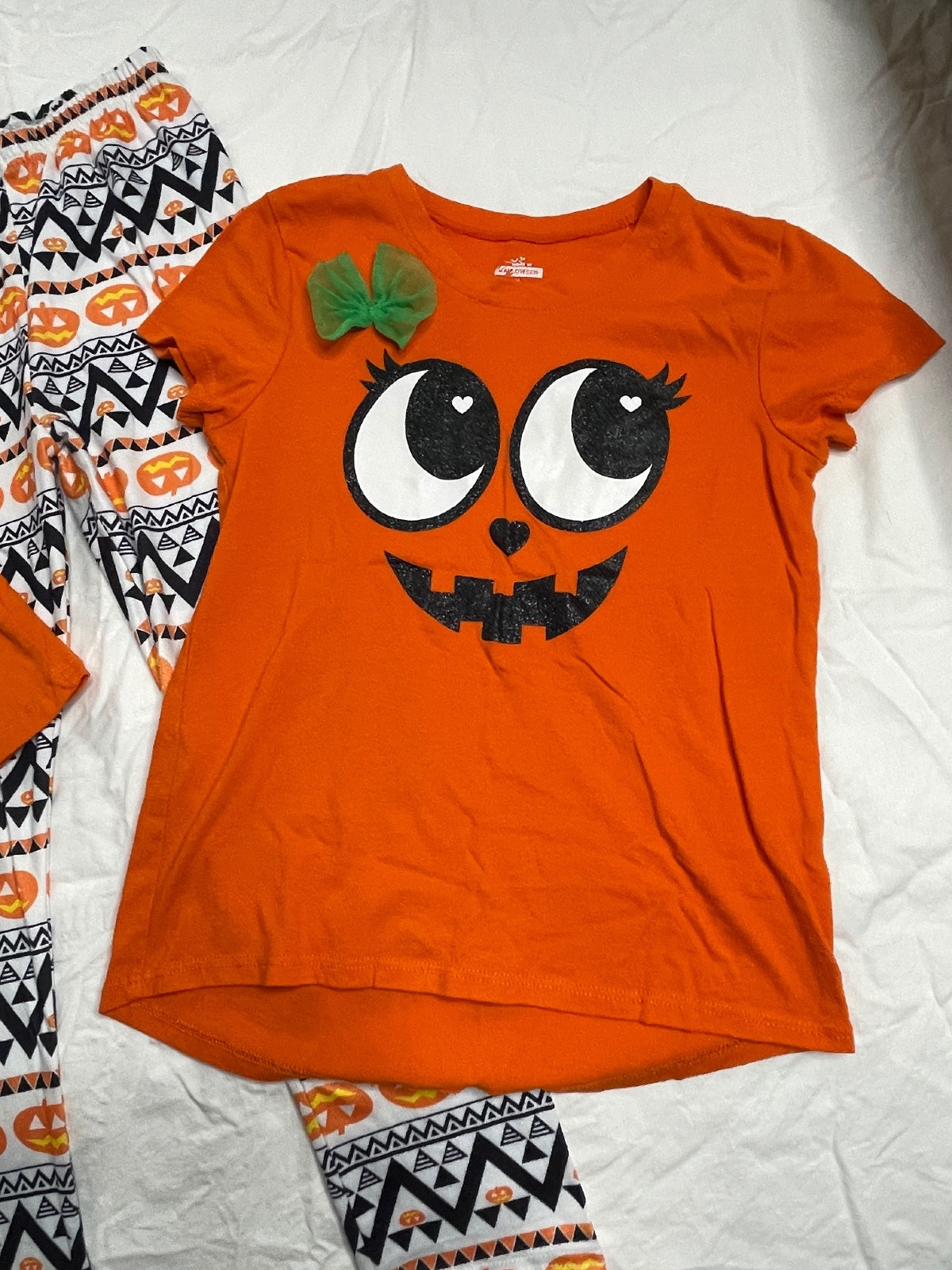 Halloween 3 PC Pajama Set Lot Girls M 7-8