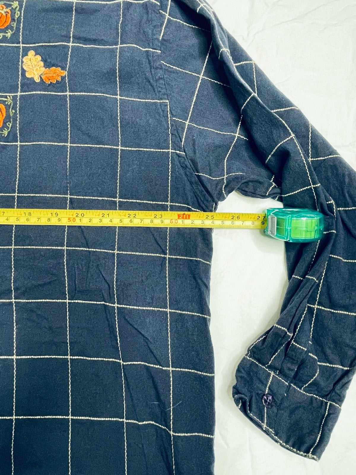 Vintage Cabin Creek Blue Shirt Fall Embroidery Ladies 2X