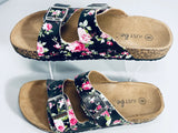 Just Be Floral Print Double Buckle Sandals Size Ladies 8