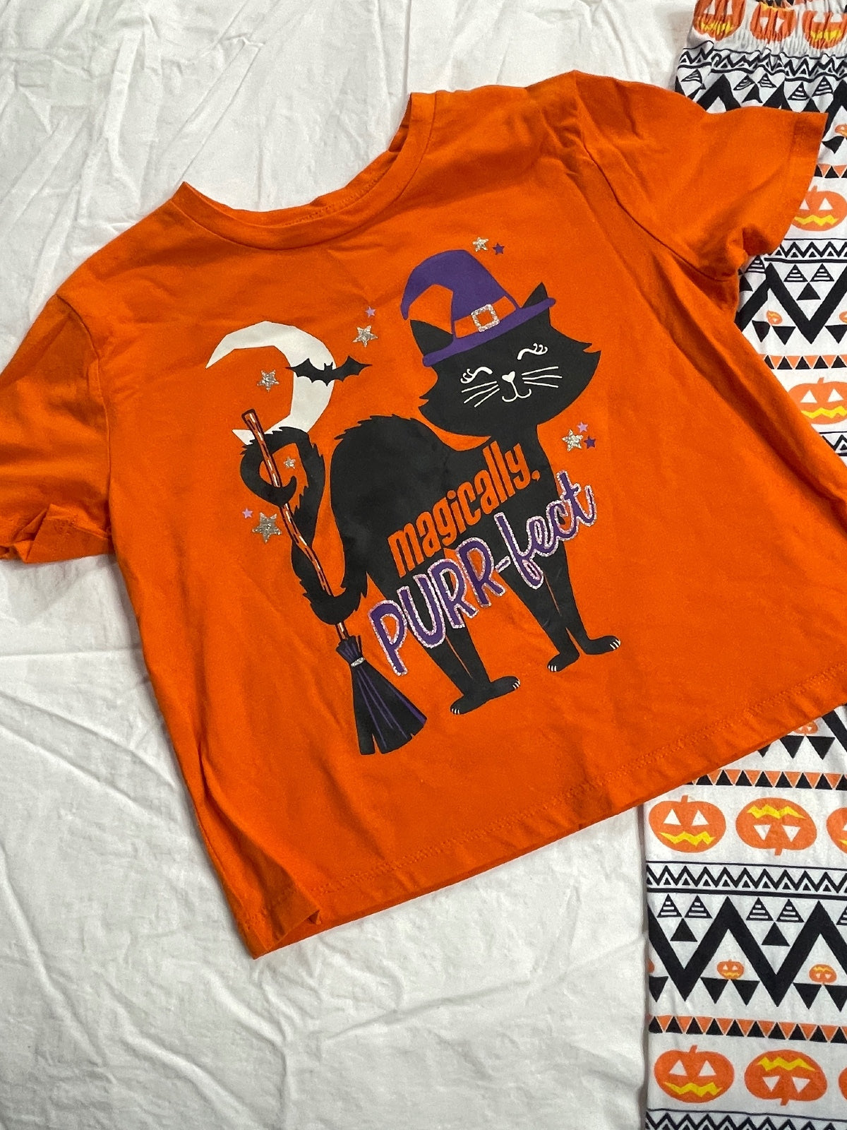 Halloween 3 PC Pajama Set Lot Girls M 7-8