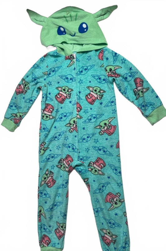 Star Wars The Mandalorian Baby Yoda Hooded Pajamas XS